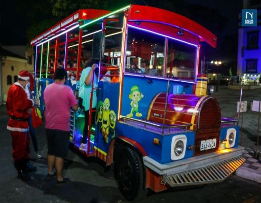 Primavera na Praça: TRENZINHO DO PAPAI NOEL COMEÇA A CIRCULAR NESTA QUARTA-FEIRA (24) A PARTIR DAS 19h.
