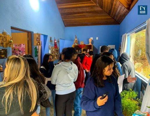 Foto - Turismo: ALUNOS E PROFESSORES DA ESCOLA ESTADUAL FÁBIO HACL PÍNOLA 