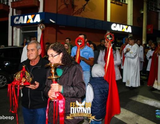 Foto - Prefeito e vice recebem a Benção no Paço Municipal - Festa do Divino 2023