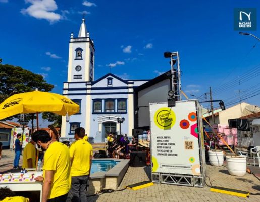Foto - Nazaré Paulista recebeu programação gratuita do circuito SESC de artes na praça da Igreja Matriz