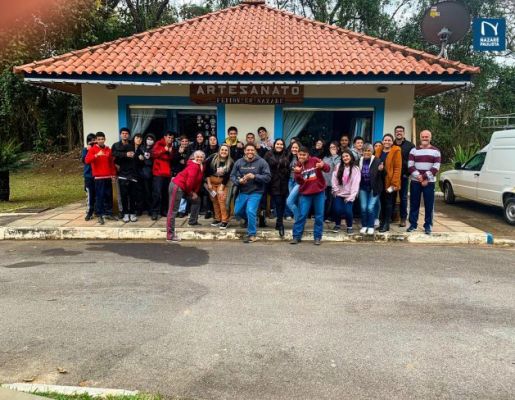Foto - Turismo: ALUNOS E PROFESSORES DA ESCOLA ESTADUAL FÁBIO HACL PÍNOLA 