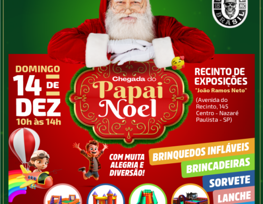 Foto - Vem aí a grande Festa para as Crianças com a Chegada do Papai Noel 2025 em Nazaré Paulista