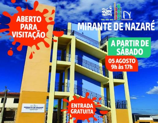 Neste Sábado(05/08): Prefeitura de Nazaré Paulista anuncia abertura do Mirante de Nazaré “Antonio dos Santos – Canhoteiro” para toda população e turistas 
