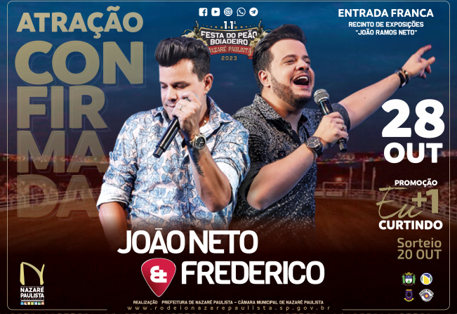 Acabou o suspense: SEGUNDA ATRAÇÃO CONFIRMADA DA 11ª FESTA DO PEÃO BOIADEIRO 2023 DE NAZARÉ PAULISTA